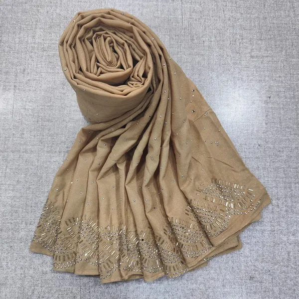 Shimmer Chiffon Hijab With Beads Work | HJ46